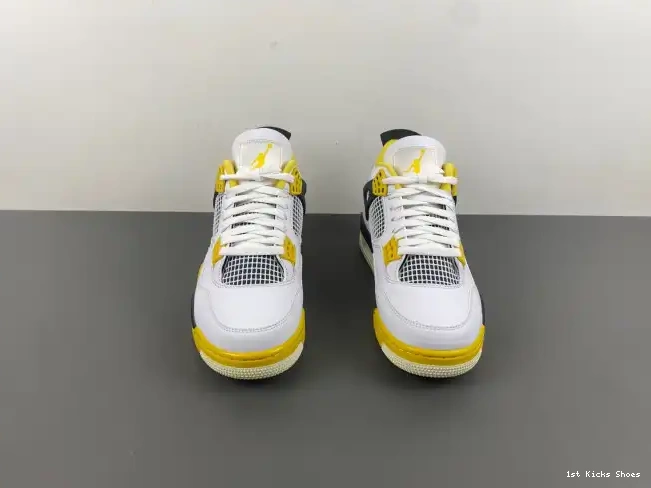 1st Kicks Shoes 4 Sulfur AQ9129-101 Jordan Air Vivid WNNS 0511